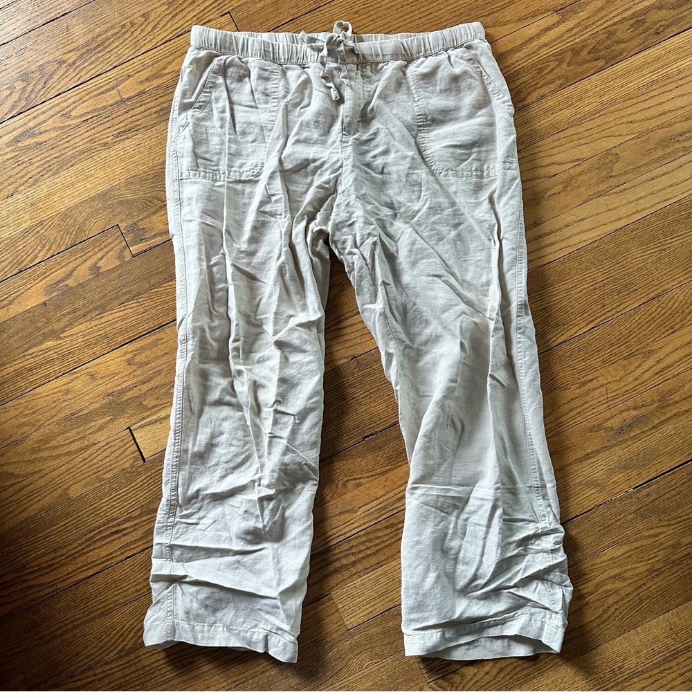 Liz Claiborne Beige 100% linen Pants, Large